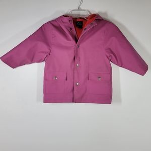 Mini Boden Pink Kids Raincoat with Hood